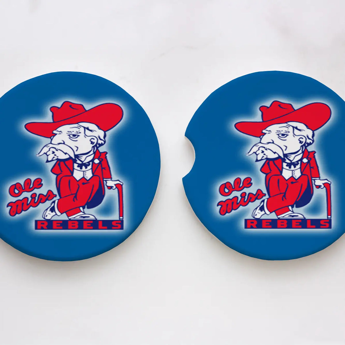 Ole Miss Mississippi Car Coasters