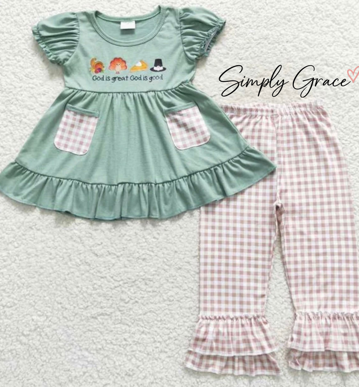 God is Great, God is Good Thanksgiving Pant Set