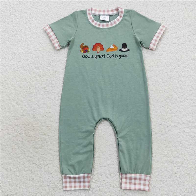 God is Great, God is Good Thanksgiving Baby Boy Onesie