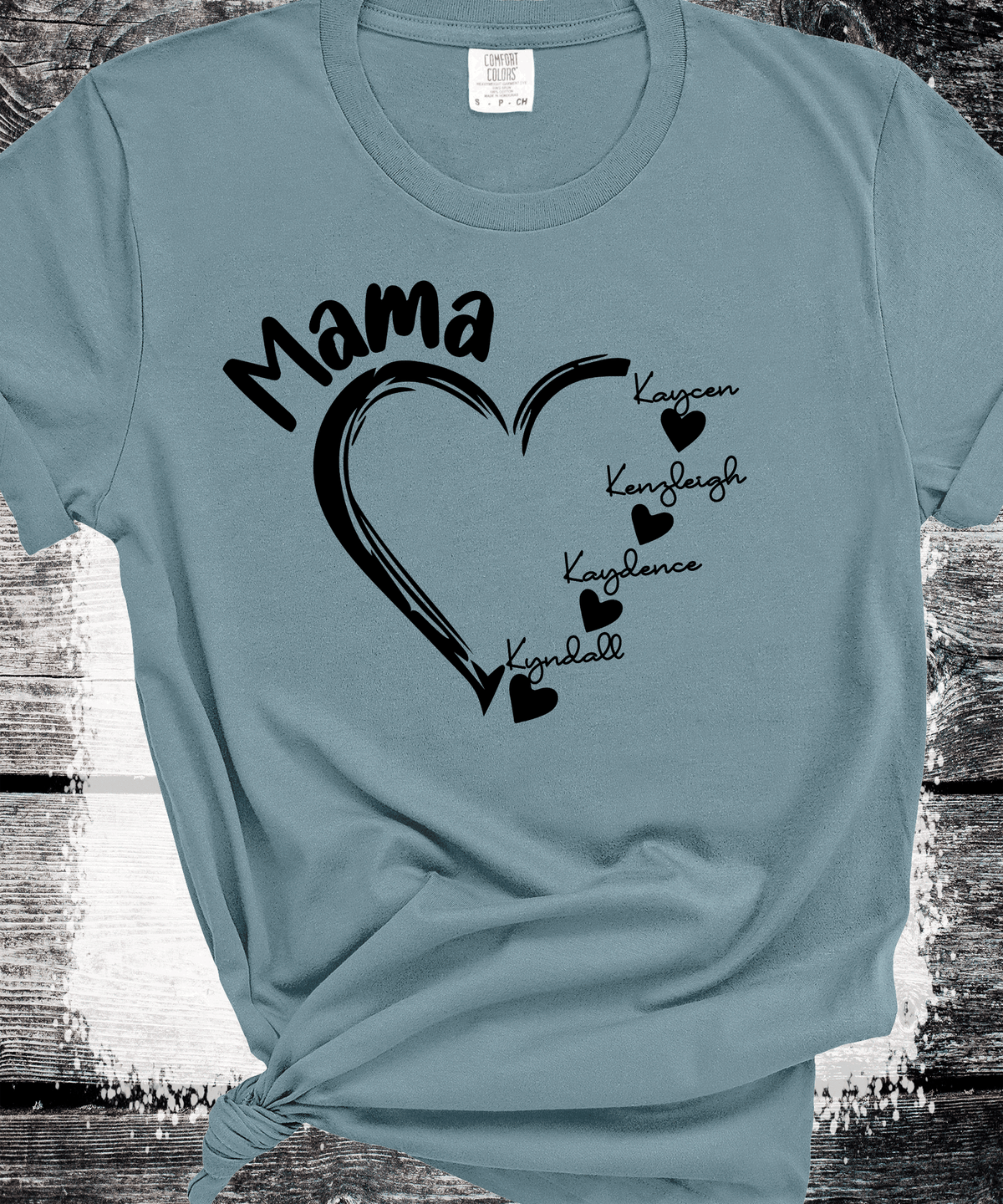 Personalized Mama Heart Tee
