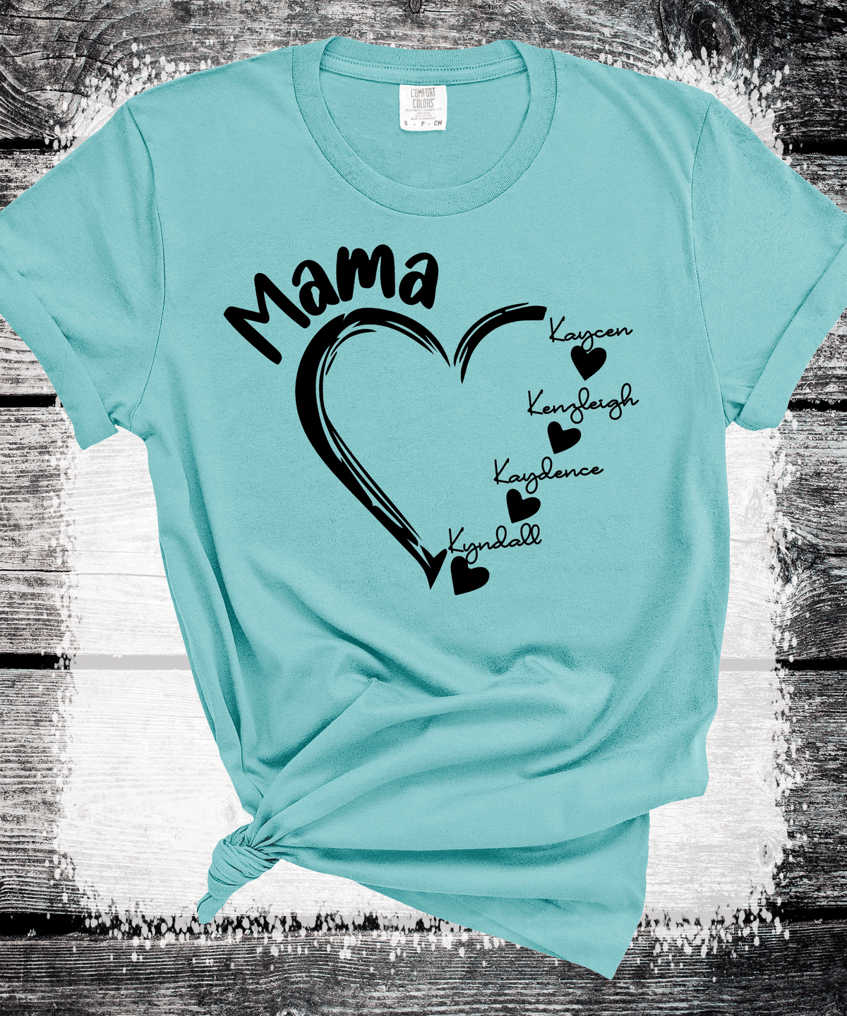 Personalized Mama Heart Tee