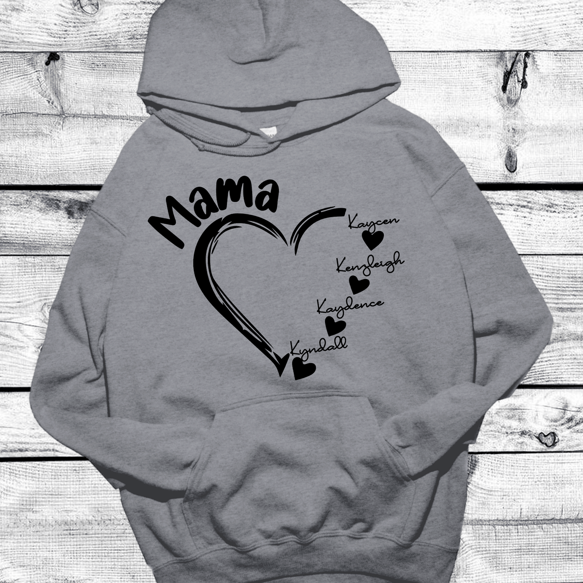 Personalized Mama Heart Tee