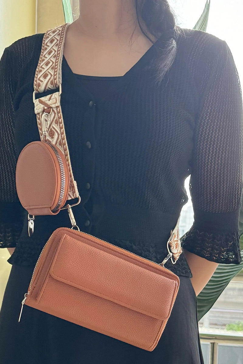 Leather Woven Crossbody Shoulder Bag – Compact Designer Style