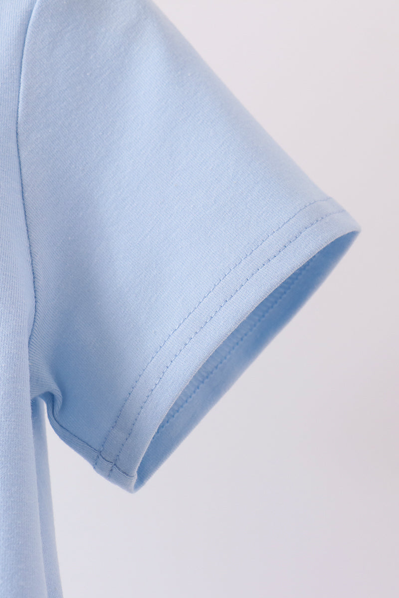Blue ghost embroidery top 👻