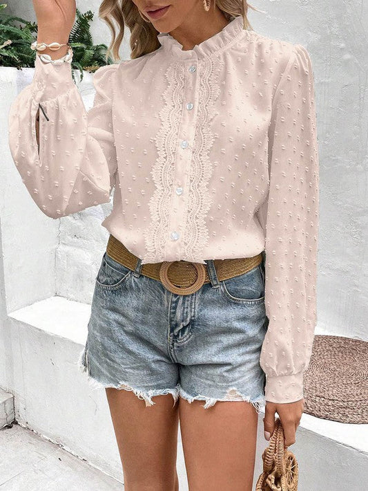 Miss Sparkling Swiss Dot Blouse