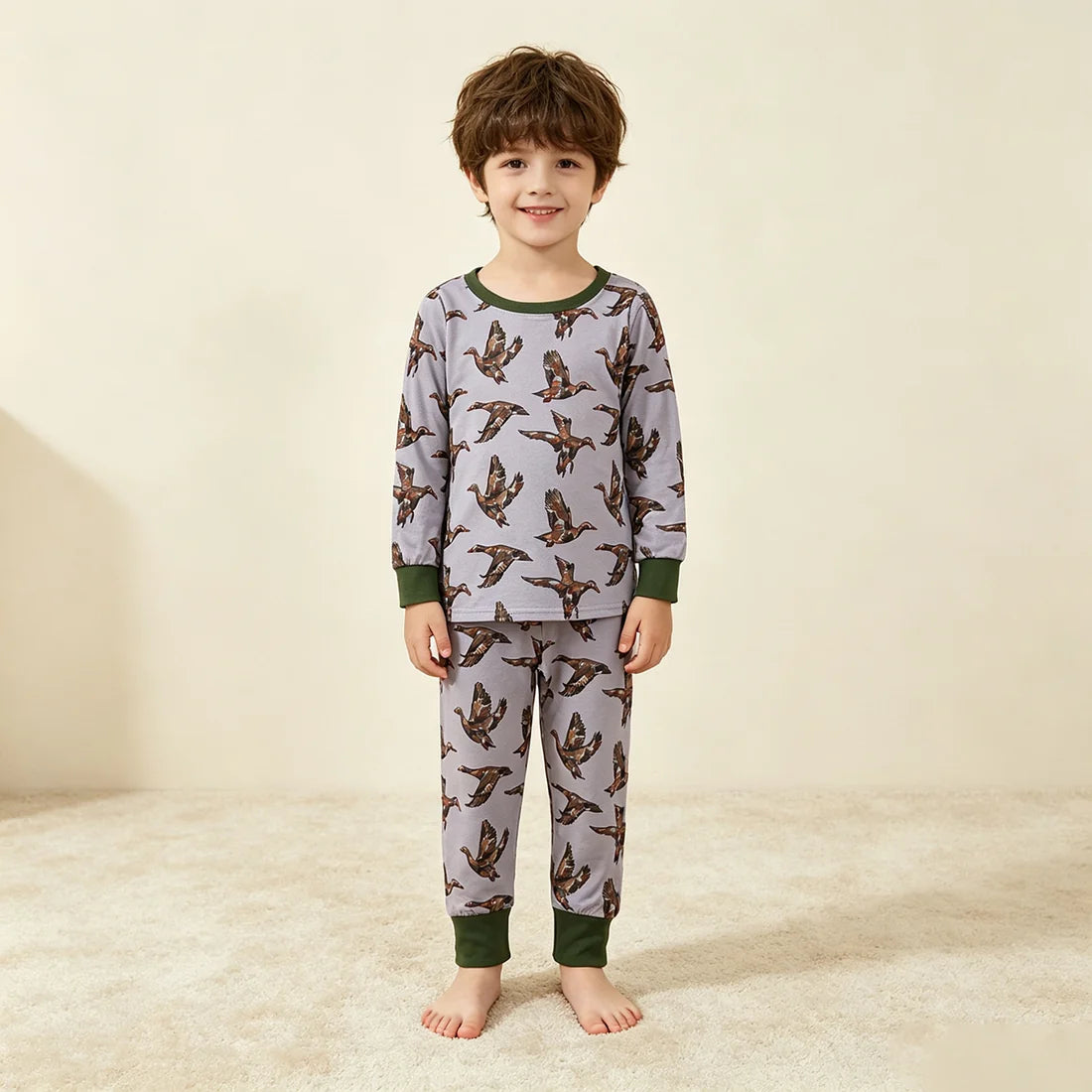 Little Duck Hunter Camo Two-Piece Pajama Set