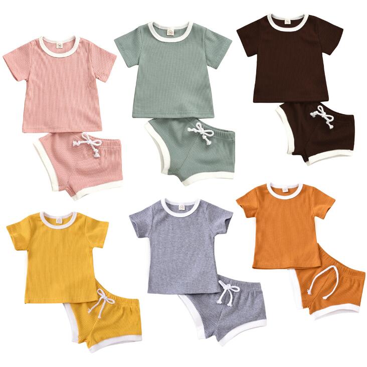 Baby & Toddler Ribbed Knit Tee & Shorts Set