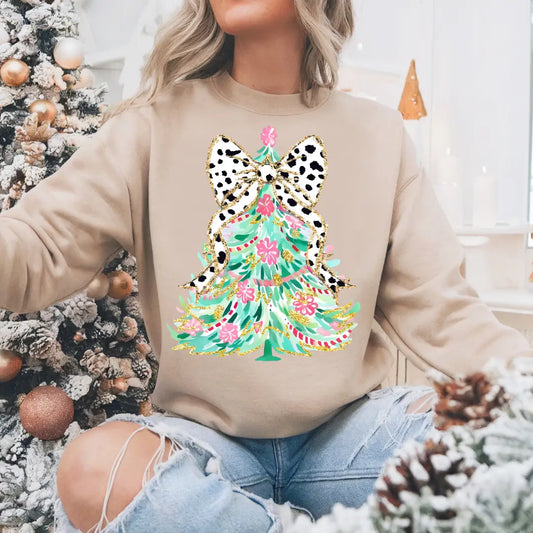 Christmas Tree Bow Sweatshirt (YOUTH)