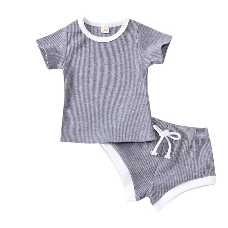 Baby & Toddler Ribbed Knit Tee & Shorts Set