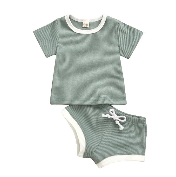 Baby & Toddler Ribbed Knit Tee & Shorts Set