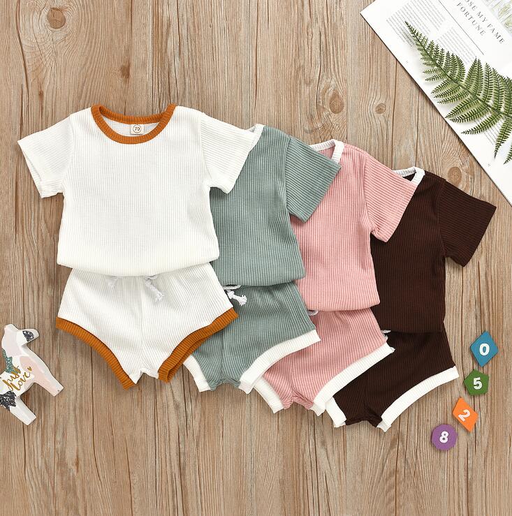 Baby & Toddler Ribbed Knit Tee & Shorts Set