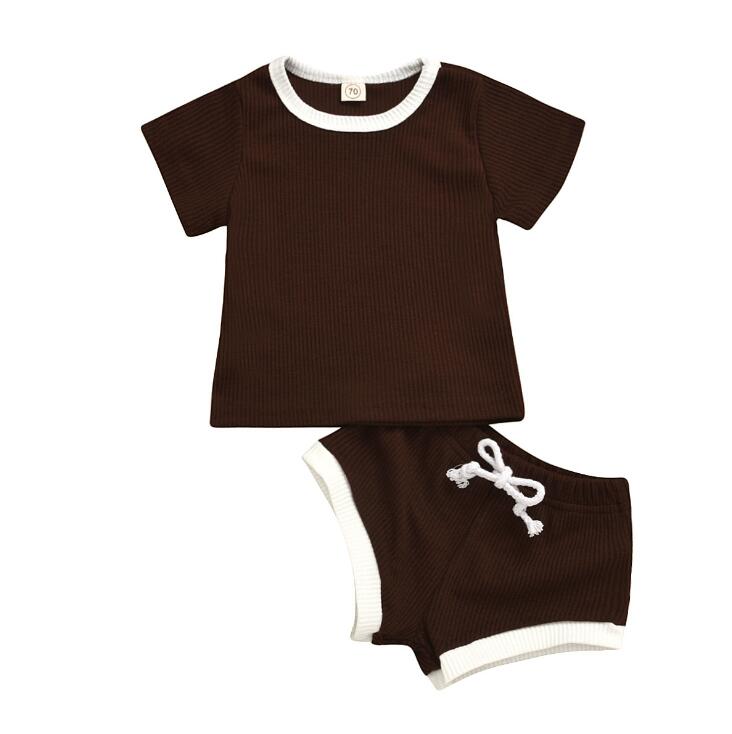 Baby & Toddler Ribbed Knit Tee & Shorts Set