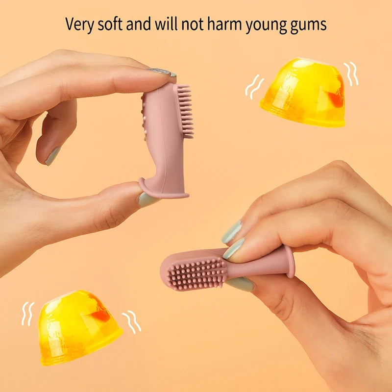 TYRY.HU 3pcs Baby Finger Toothbrush Soft Cleaning Toothbrush for Kids, BPA Free Oral Health Care for Infants, Gentle Protection for Babies