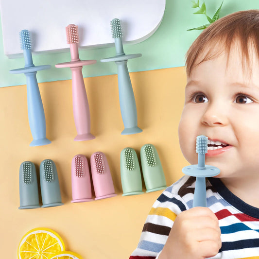 TYRY.HU 3pcs Baby Finger Toothbrush Soft Cleaning Toothbrush for Kids, BPA Free Oral Health Care for Infants, Gentle Protection for Babies
