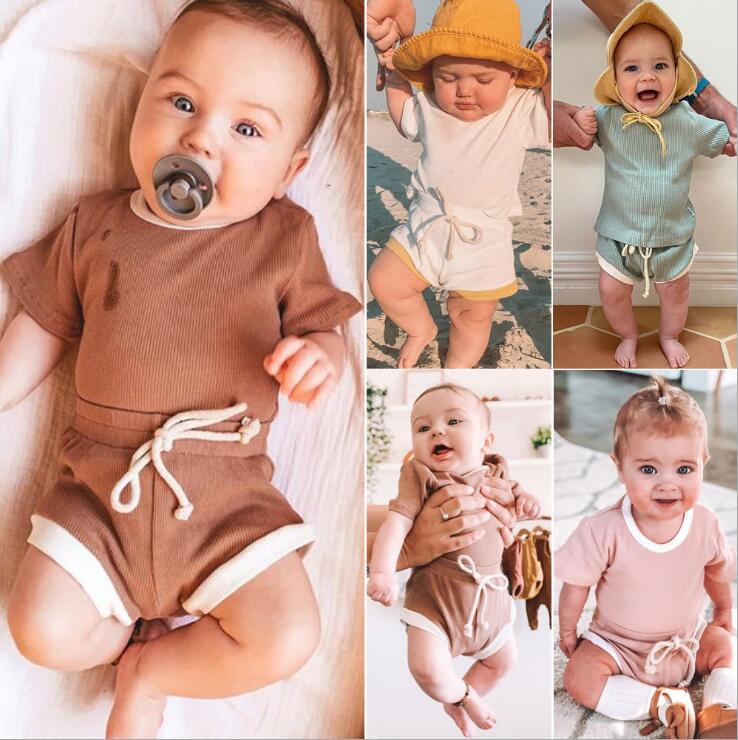 Baby & Toddler Ribbed Knit Tee & Shorts Set