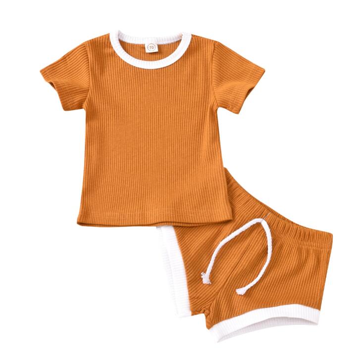 Baby & Toddler Ribbed Knit Tee & Shorts Set