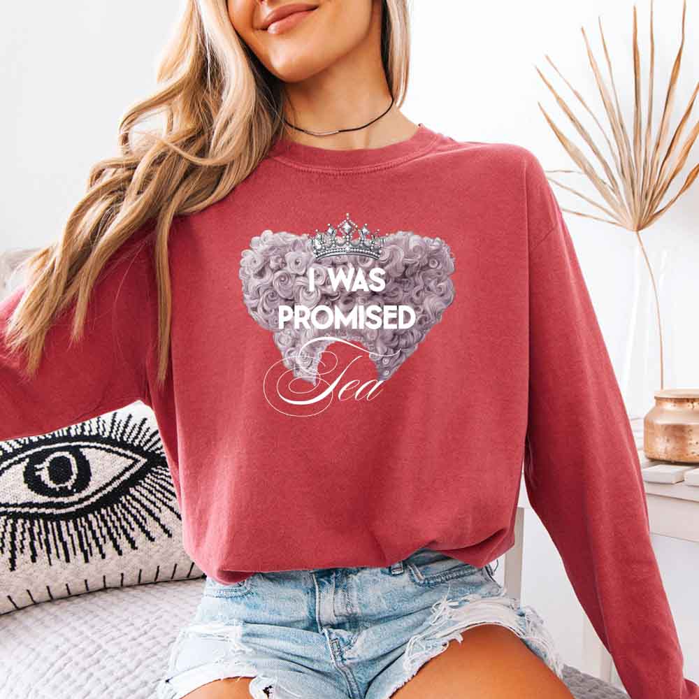 I Was Promised Tea Graphic Long-Sleeve Tee