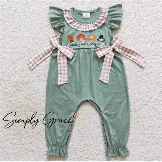 God is Great, God is Good Thanksgiving Romper