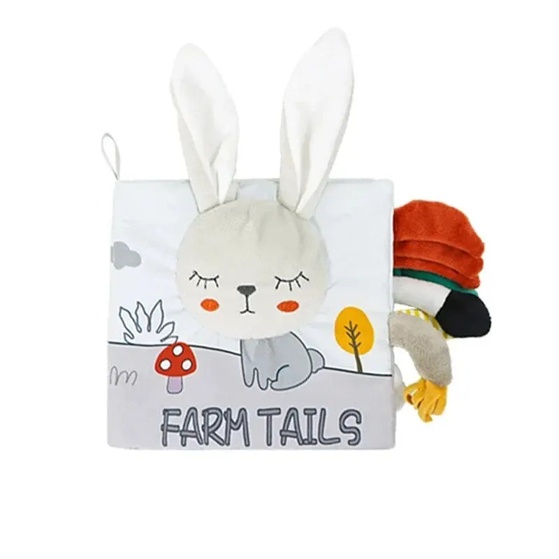 Soft 3D Baby Cloth Book – High Contrast Touch-and-Feel Montessori Sensory Toy for Infants and Toddlers