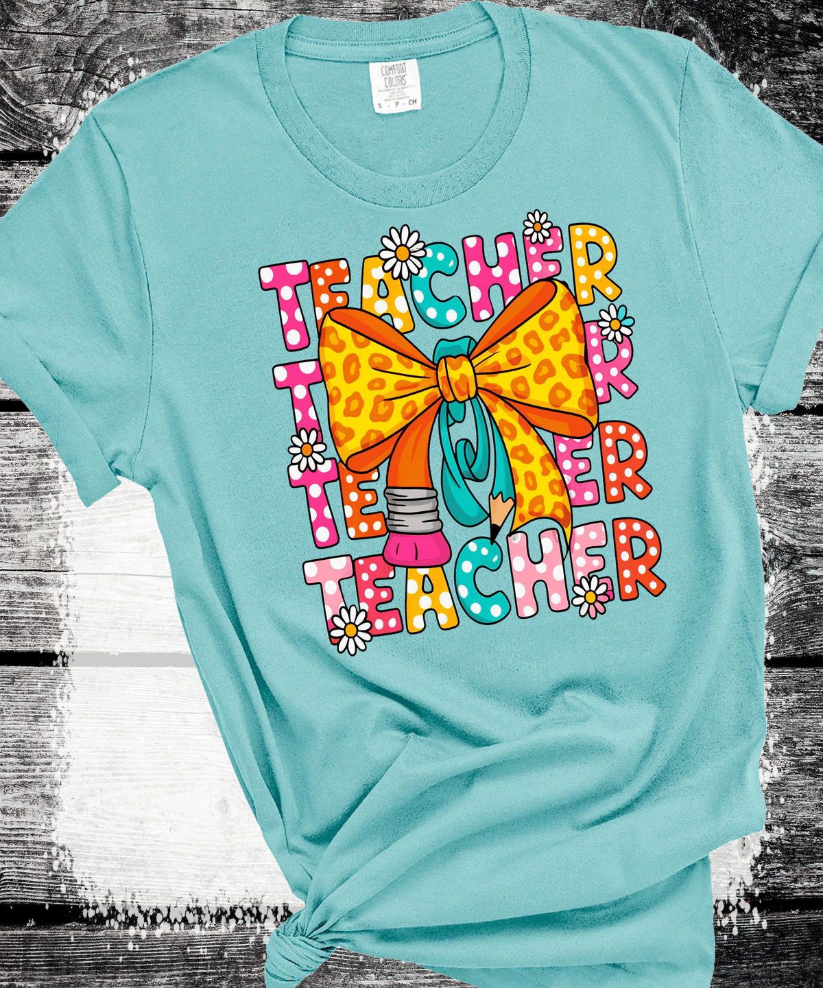 Teacher Coquette Bow Tee