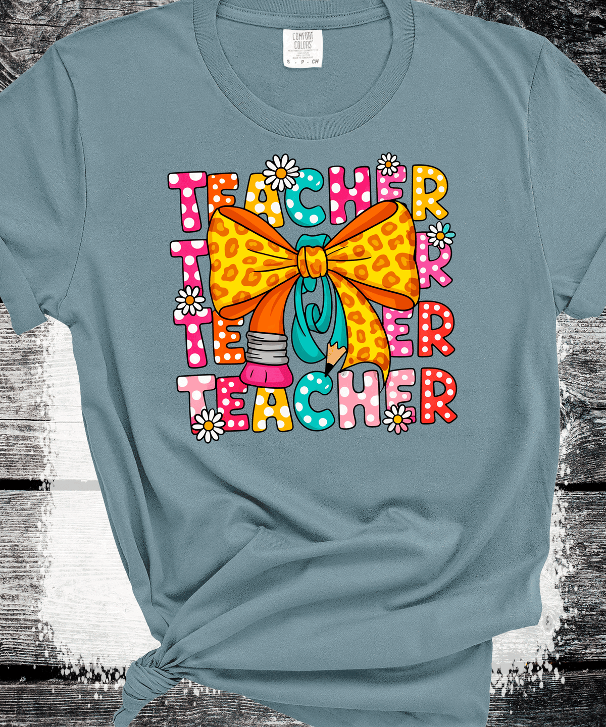 Teacher Coquette Bow Tee