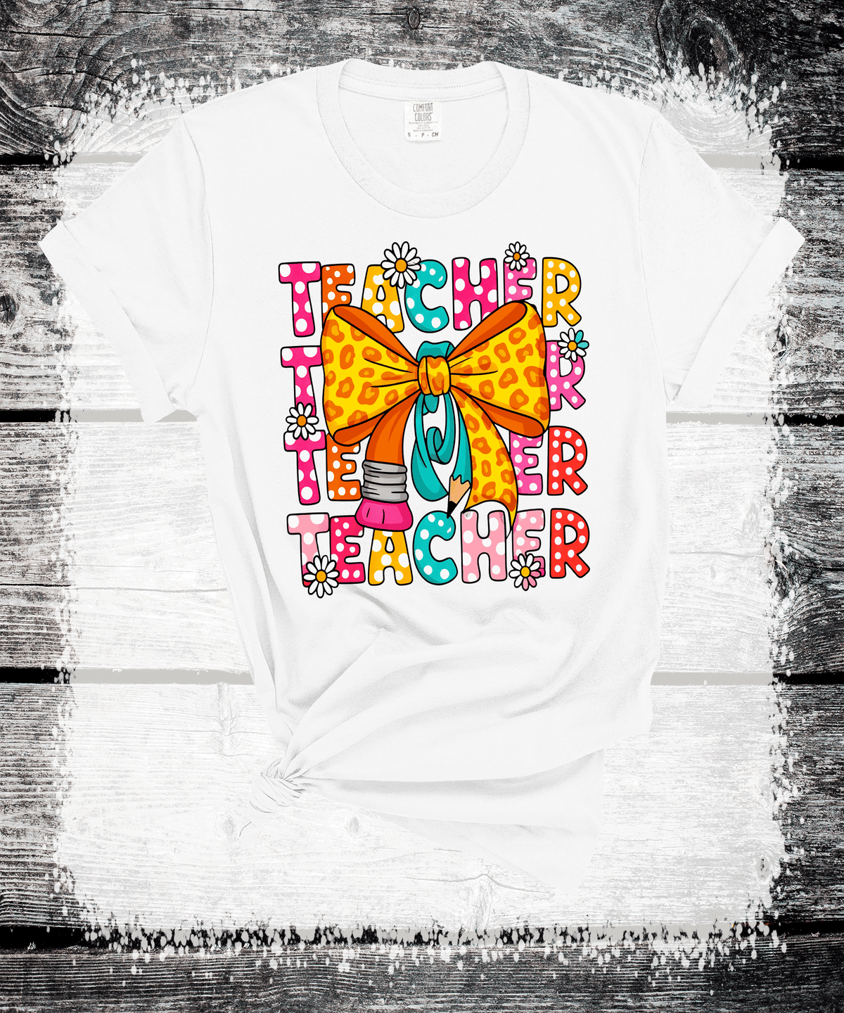 Teacher Coquette Bow Tee