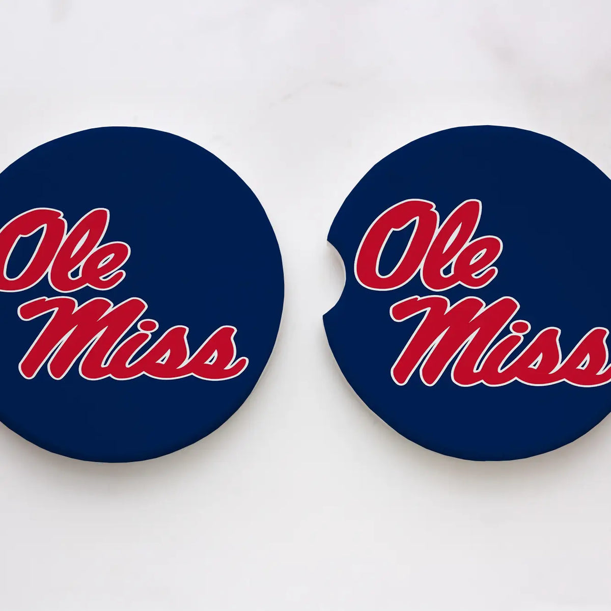 Ole Miss Mississippi Car Coasters
