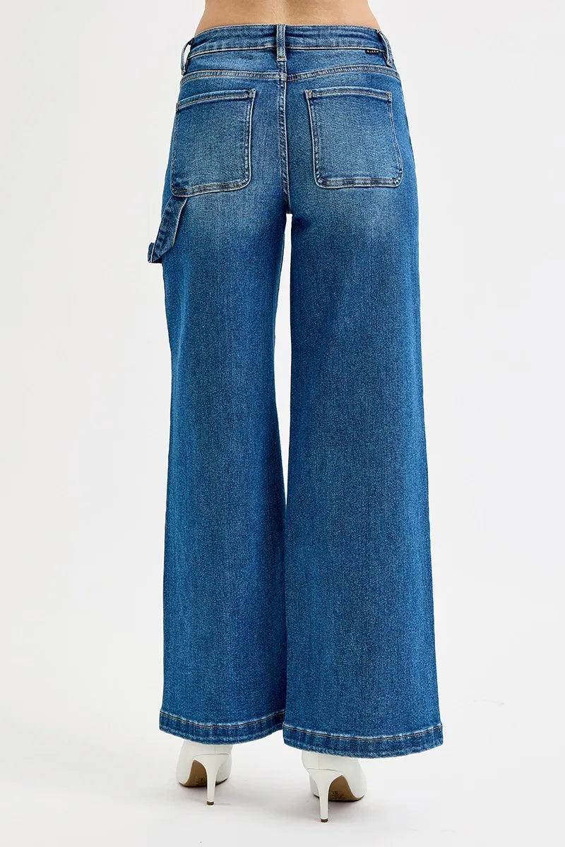 RISEN High-Rise Wide-Leg Jeans