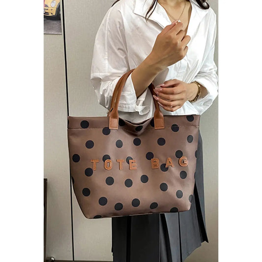 Polka Dot Oxford Tote Bag