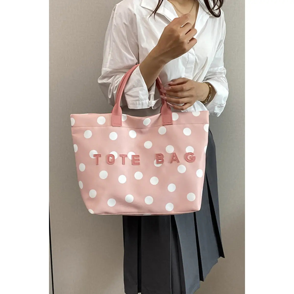 Polka Dot Oxford Tote Bag