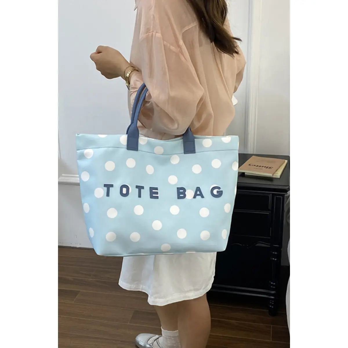 Polka Dot Oxford Tote Bag