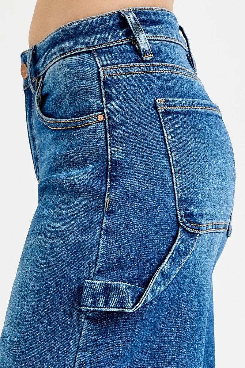 RISEN High-Rise Wide-Leg Jeans