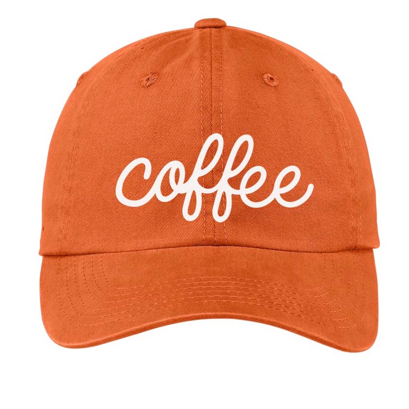 Coffee Cursive Baseball Cap